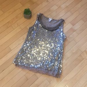 Chico’s •  Layered Sleeveless Sequin Top